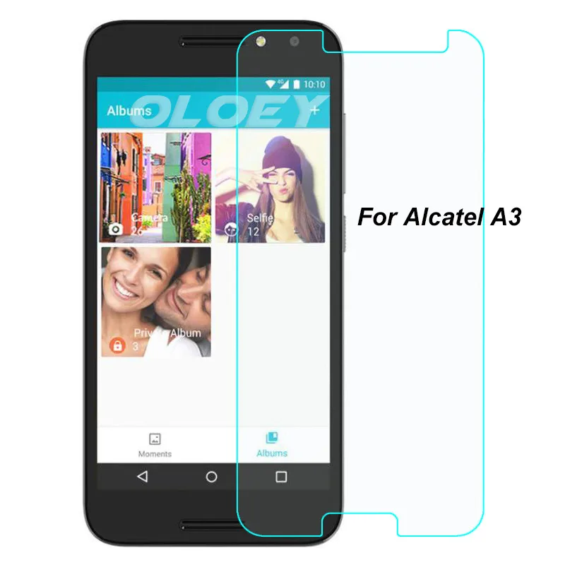 Для Alcatel A3 A3XL закаленное Стекло 9 H спереди Экран протектор Защитная пленка на 3 5046
