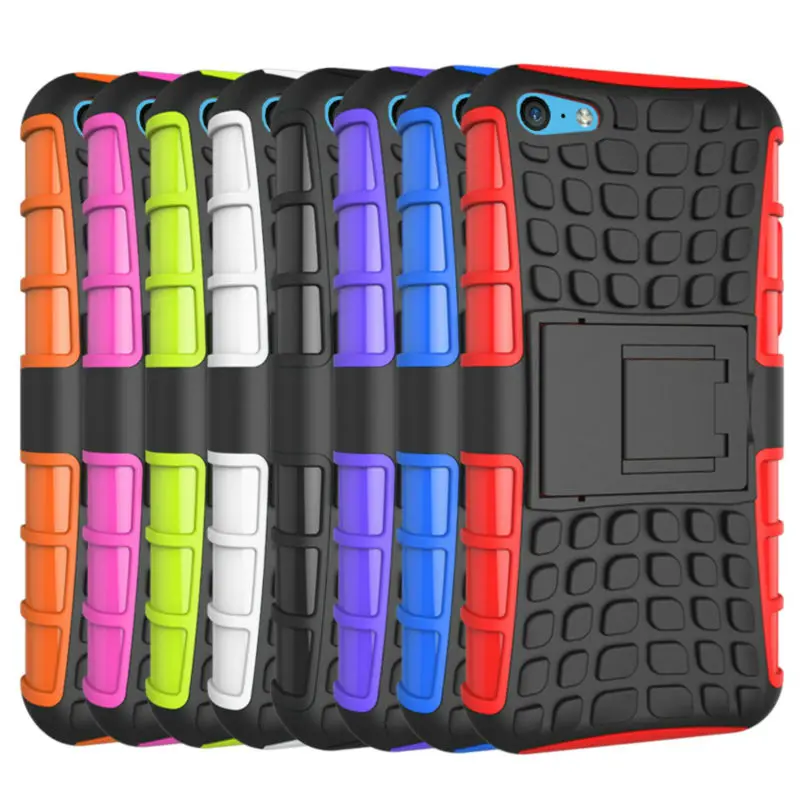 1 ШТ. Телефон Case Для Apple iPhone 5C Случаи Luxury Hybrid PC & ТПУ Держатель Стенд Стиль