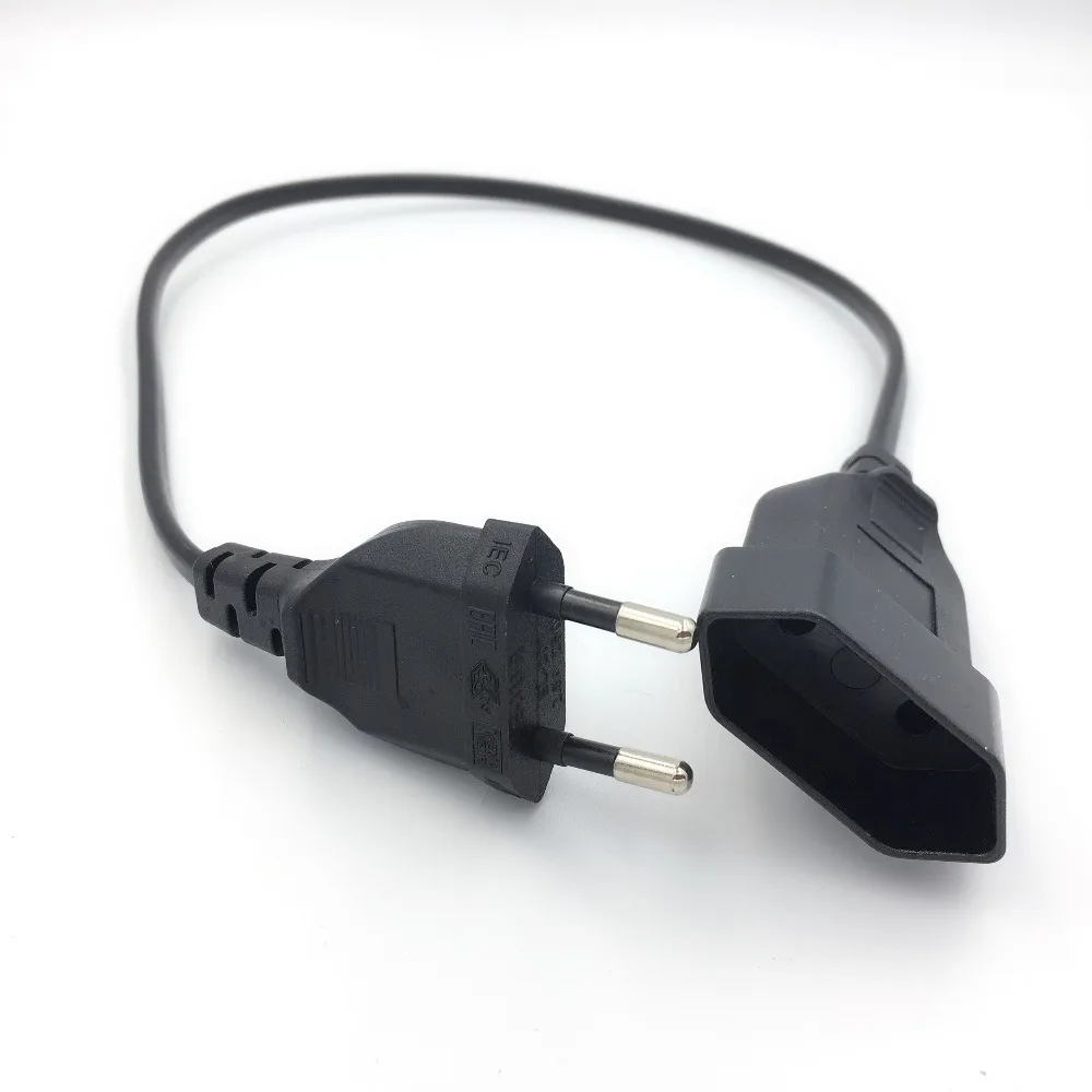 2 контактный Удлинительный кабель питания для ЕС Европы Германии комплект