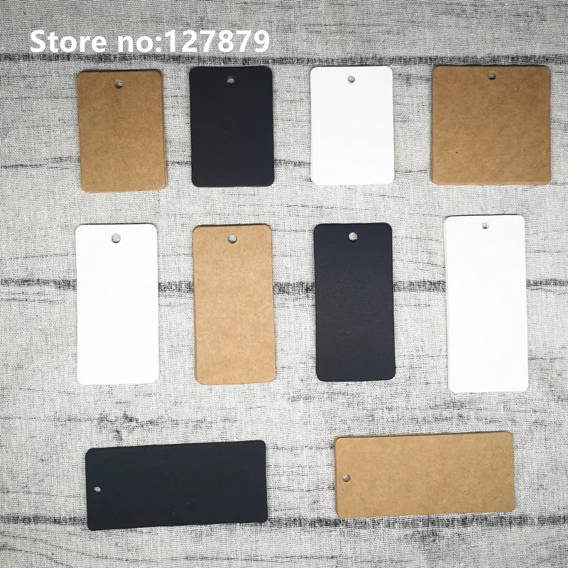 100 шт разные размеры этикетки из крафт-бумаги DIY упаковка для поделок пустая подвесная бирка подарок Свадьба/День рождения конфеты коробки ценники