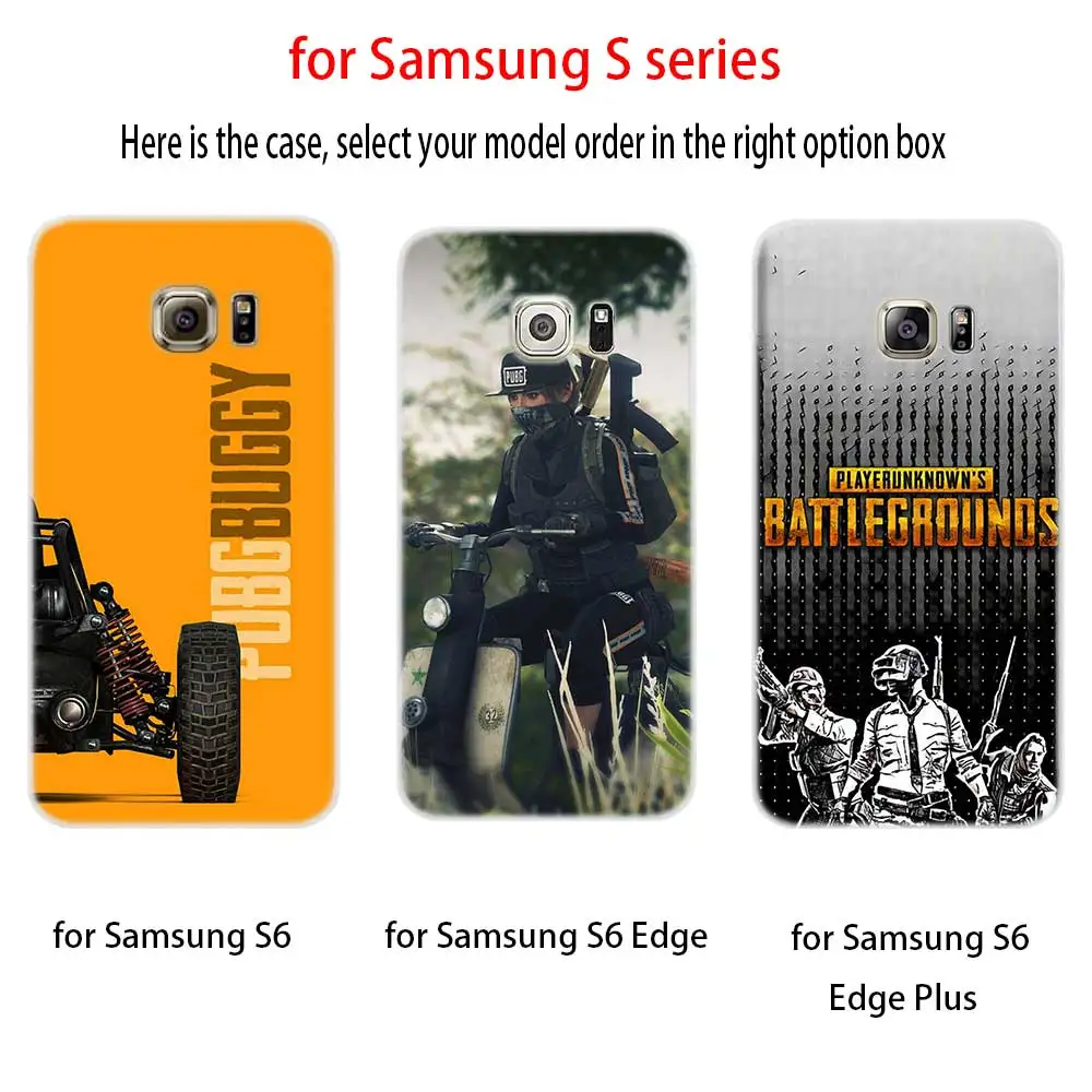 Мягкий силиконовый чехол из ТПУ с рисунком PUBG для Samsung Galaxy S7Edge S8 S9 S10 S11 S20 S21 Plus Lite E