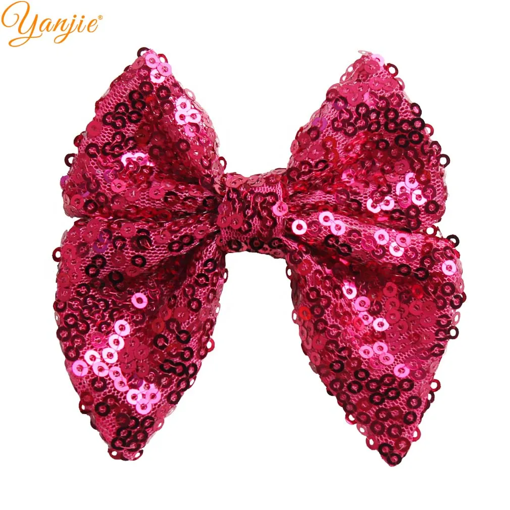 3 12 шт./лот Chic 3 ''Giltter блесток Сейлор банты на голову для девичьи заколки-пряжки Мода Hairbow банданы мужчин DIY аксессуары волос детей - Цвет: 3
