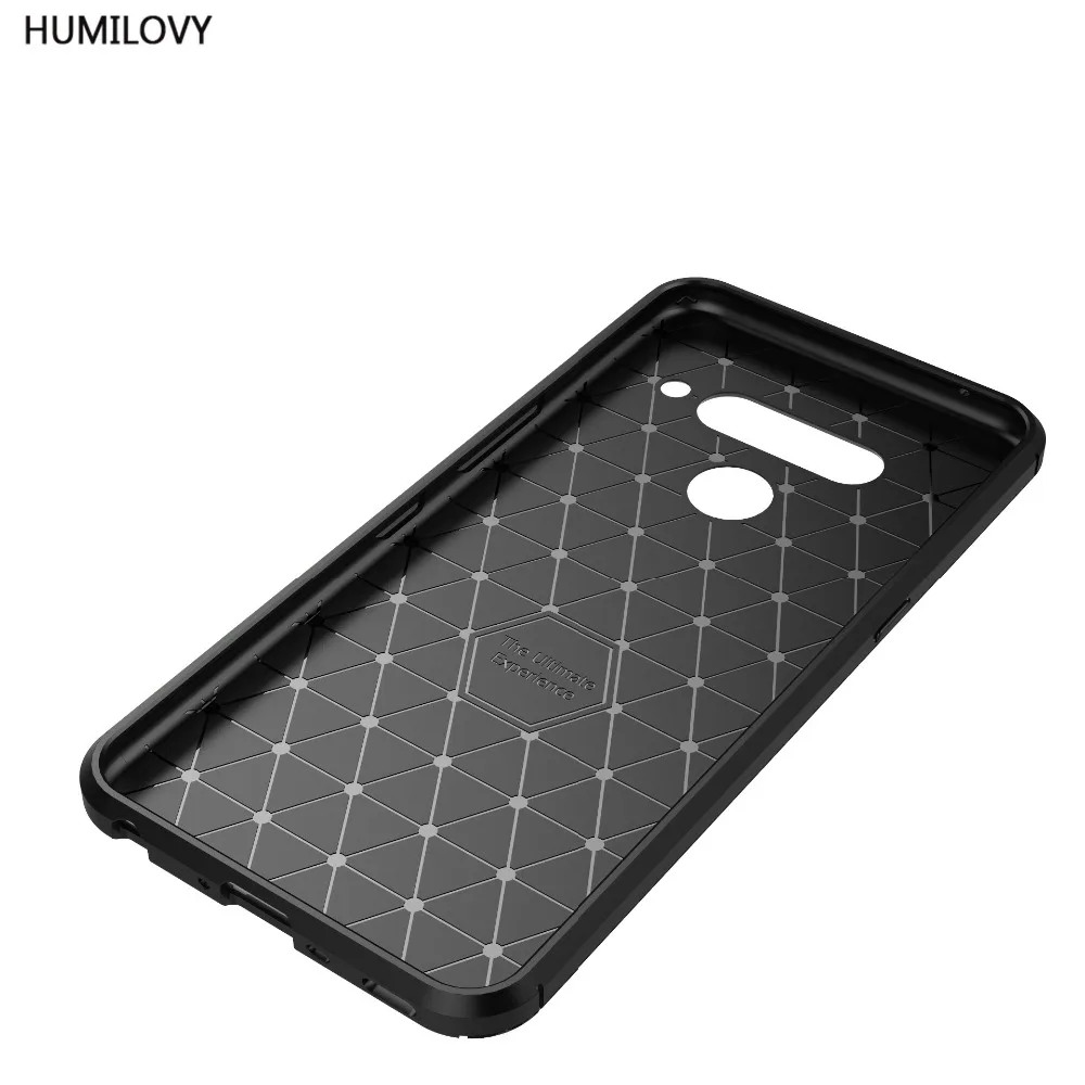 For LG V50 ThinQ Case for Capa 5G Carbon Fiber texture Shockproof Soft TPU Back Cover Coque |