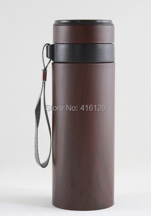 Деревянная краска из нержавеющей стали фиолетовый-зернистый термос бутылка