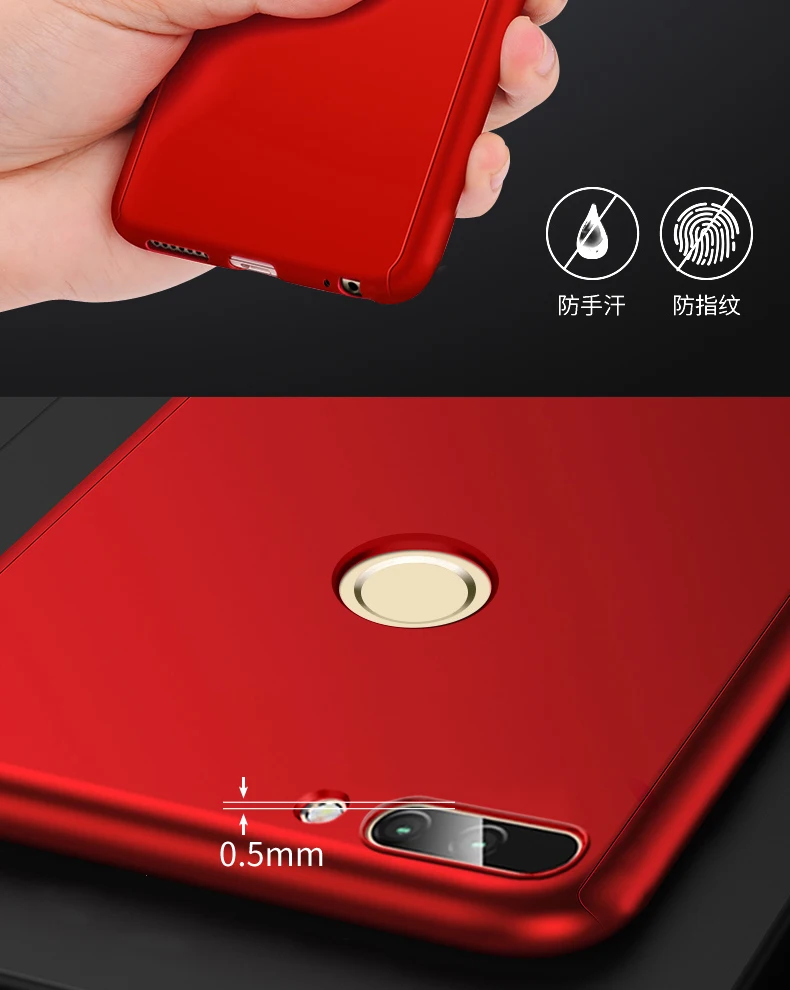 Olhveitra Case For Xiaomi mi 8 Lite 360 Full Cover Protective Shell + Tempered Glass Film SE Coque Fundas |