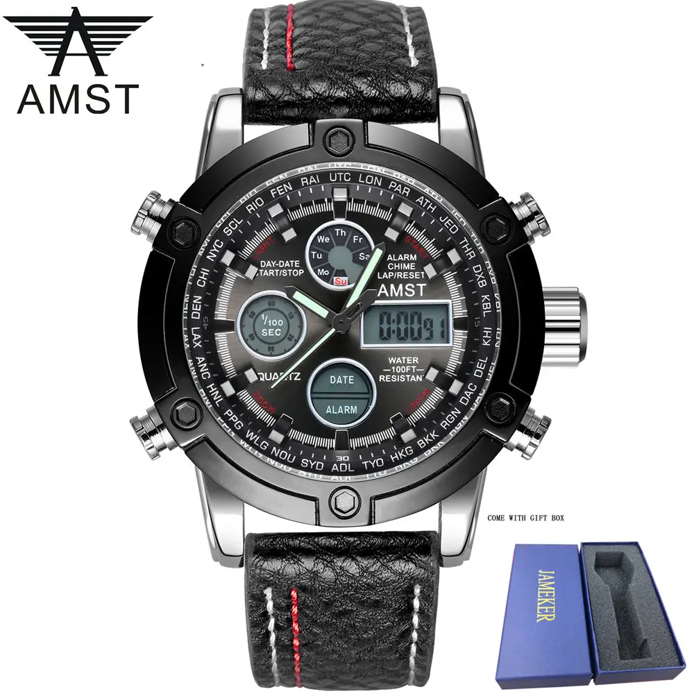 Мужские часы класса люкс мужские кожаные спортивные модные кварцевые