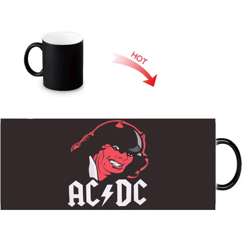 Керамическая кружка AC DC термочувствительные Волшебные кружки меняющие цвет