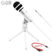 gevo sf 910 microphone for phone 3 5mm cable wired with tripod stand pc mic for computer laptop karaoke studio desktop recording