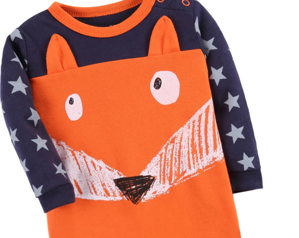 Детские комбинезоны 100% хлопок Длинные рукава животных моделирование удобные