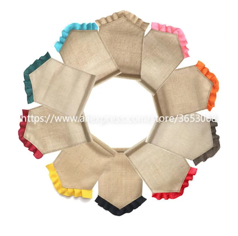 Праздничное украшение для свадьбы дня рождения Садовый флаг из мешковины с