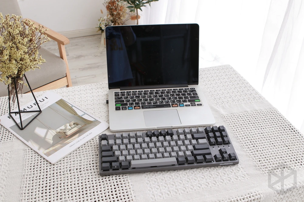 Механическая клавиатура durgod 87 corona k320 с подсветкой cherry mx переключатели pbt doubleshot брелки коричневый синий черный красный серебристый переключатель