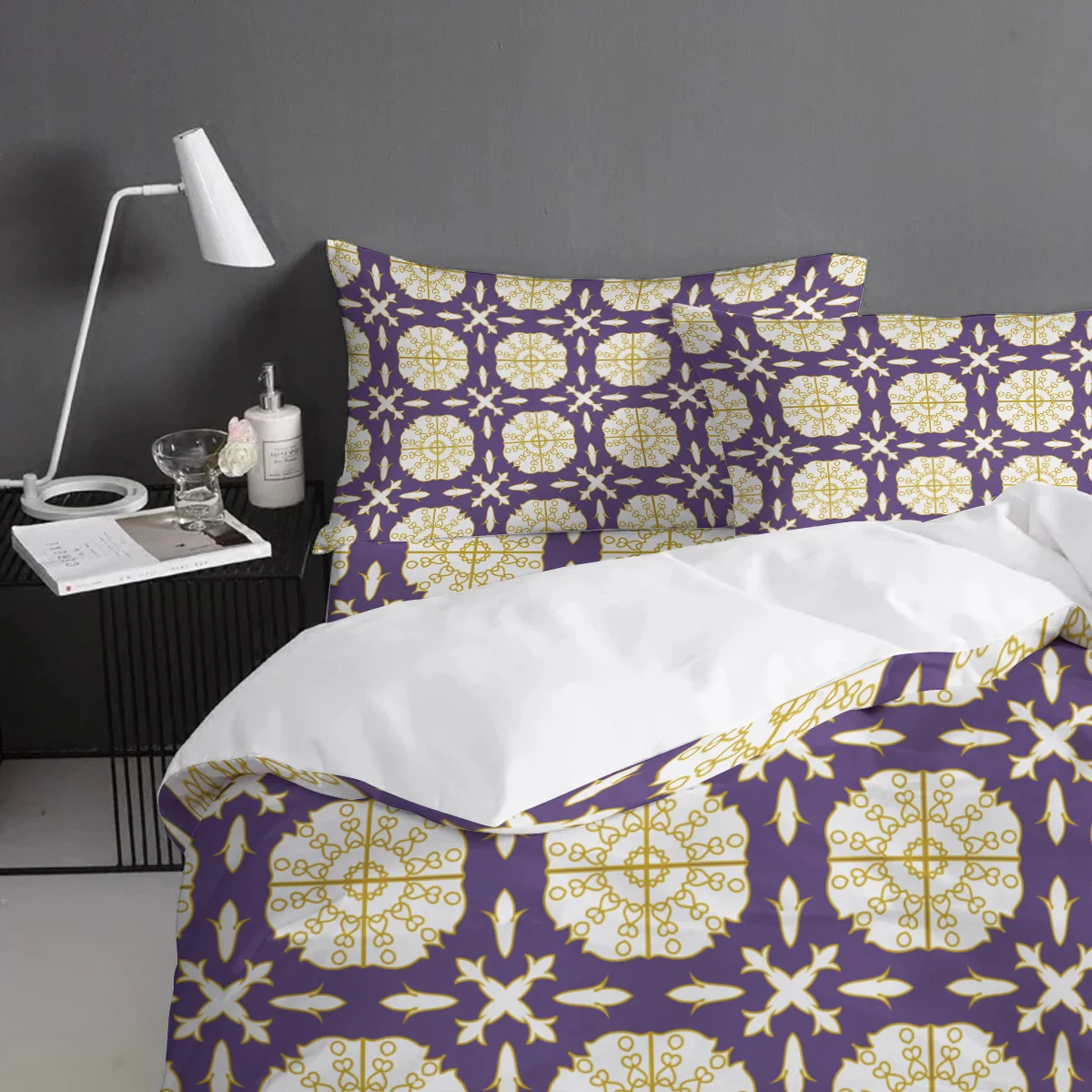 FamilyDecor этнический Ретро фиолетовый геометрический узор богемное постельное