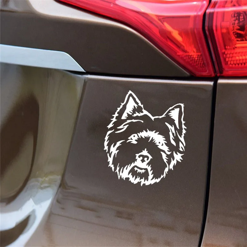 

YJZT 13.3CM*15CM TERRIER WESTIE DOG Vinyl Art Sticker Car Decal Black/Silver C10-00402