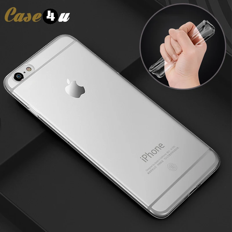 Прозрачный силиконовый Ультратонкий Мягкий чехол из ТПУ для iPhone 6 6s 7 8 Plus 5 5s SE