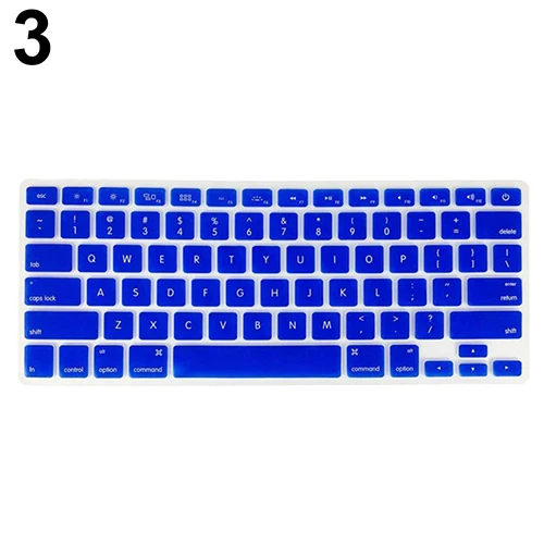 Dark Blue Клавиатура мягкий чехол для Apple MacBook Air Pro Retina 13/15/17 дюймов Защитная крышка - Цвет: Dark Blue