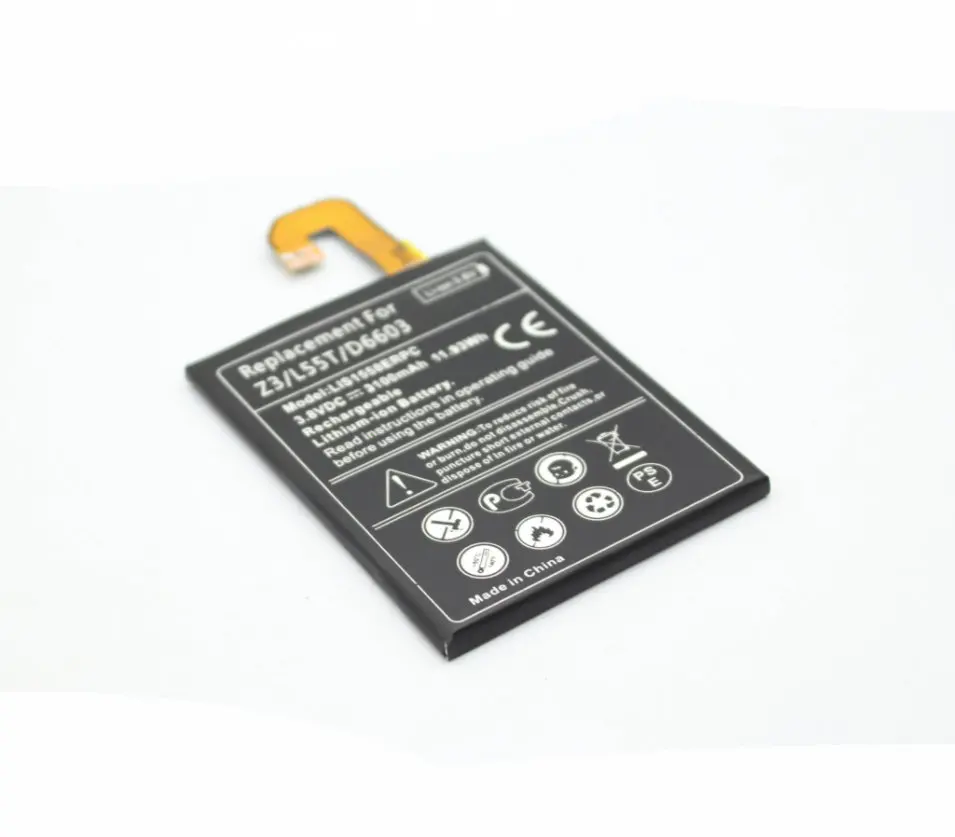 1x3100mAh/11.8Wh LIS1558ERPC Сменный аккумулятор для Z3 Z 3 L55T L55U D6653 D6603 D6633 D6708 D6643 D5803 D5833 D6616 +
