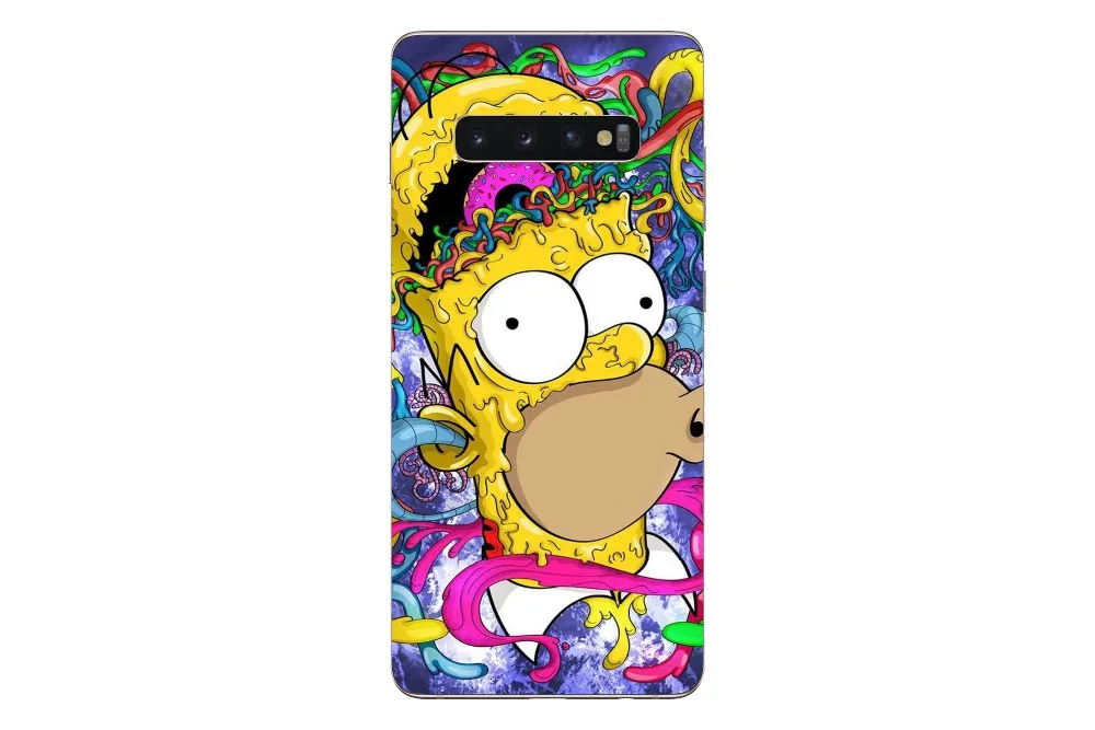 Симпсон ест пончик Мягкий силиконовый чехол для телефона samsung Galaxy M10 M20 S10E S10 S9 S8 S7 S6 Plus Edge Note9