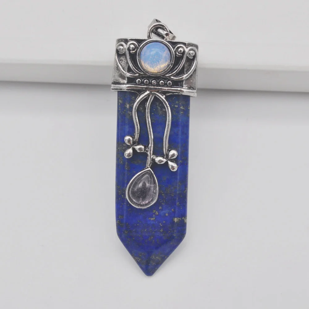 Lapis натуральный драгоценный камень подвеска Маятник Jewelry For Gift S3189 | Украшения и