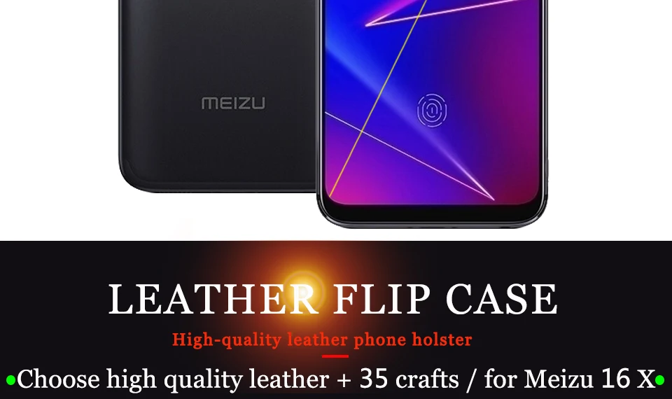 Роскошный кожаный чехол-книжка RYKKZ для Meizu 16 X, чехол-подставка для Meizu 16X, Meizu 16th, Plus, кожаный чехол для телефона
