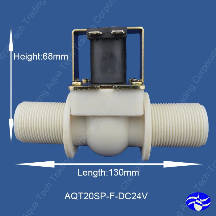 G3/4-дюймовый порт (DC24V) нейлоновые СОЛЕНОИДНЫЕ клапаны низкого давления для воды