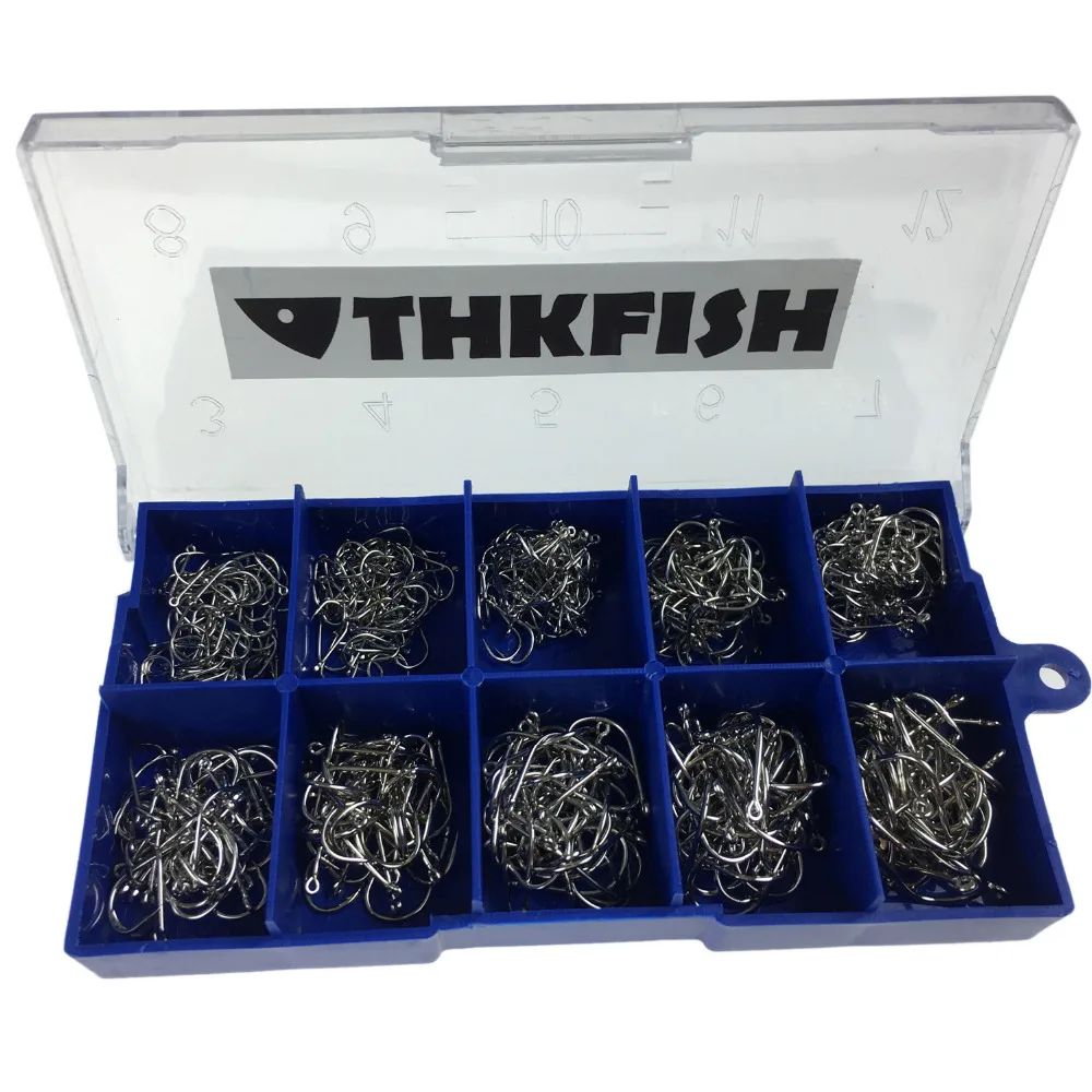 500 шт./кор. #3 ~ #12 колючей крючки Fsihhooks черный нержавеющей Sharp рыболовные крючок