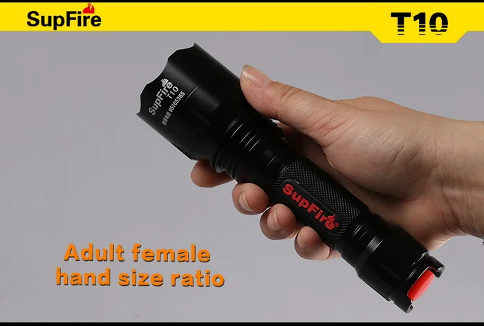 SupFire T10 CREE T6 10 Вт 900lm светодиодный фонарик водонепроницаемый ip67 Светодиодный с