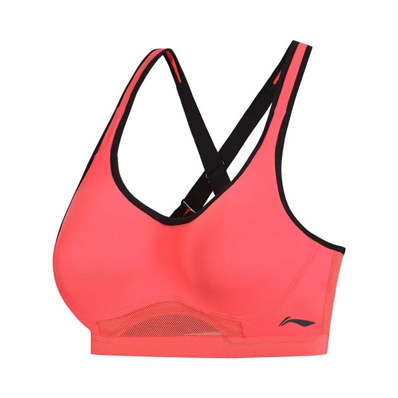 Li-Ning женские спортивные бюстгальтеры для бега облегающие максимальная поддержка