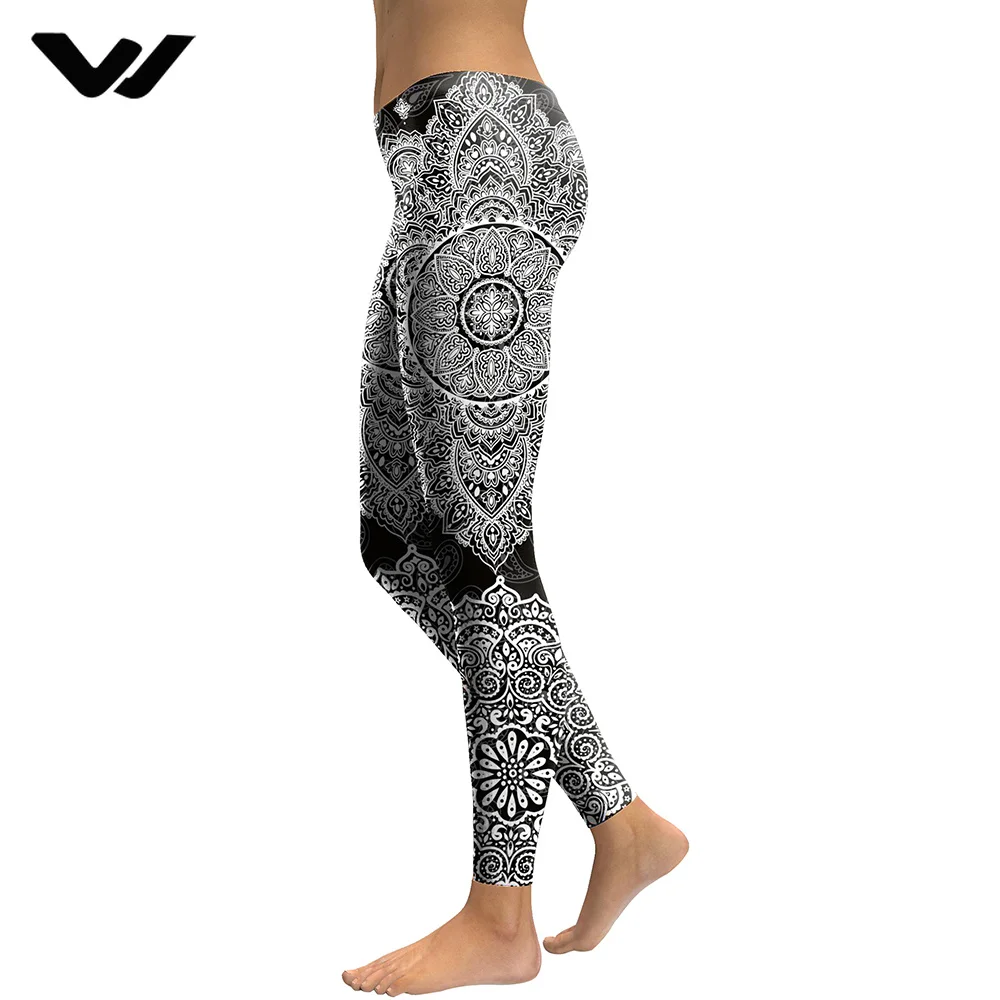 Yoga Pants Women Leggings Mandala Flower 3D Digital Printing Sport Seamless Slim Fitness Woman Leggins Pencil | Спорт и развлечения