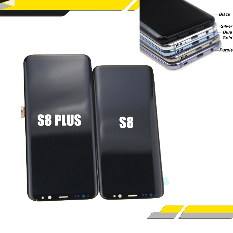 AMOLED дисплей для SAMSUNG S8 LCD + сенсорный экран дигитайзер Замена GALAXY Plus ЖК