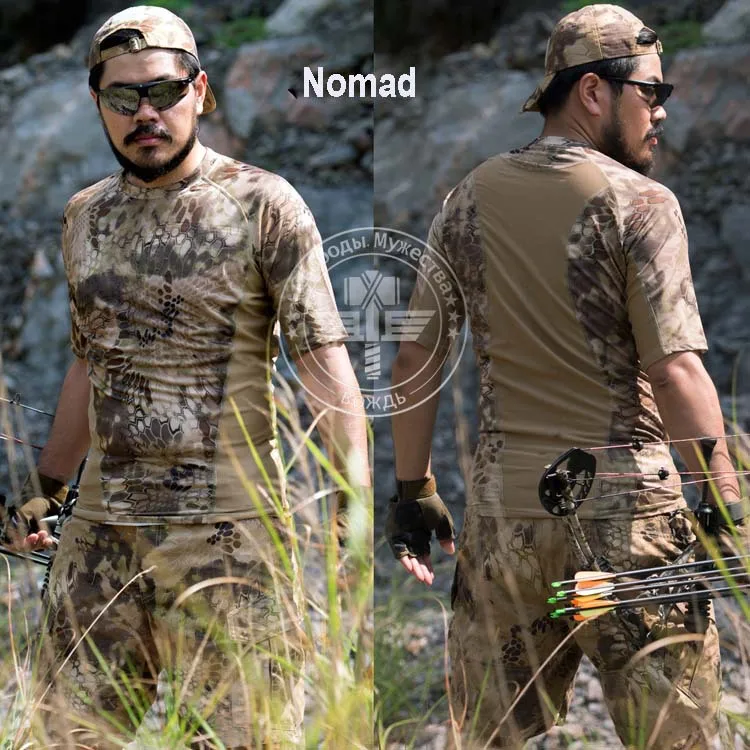 Сетчатая футболка с лягушкой Kryptek круглым вырезом и короткими рукавами в стиле