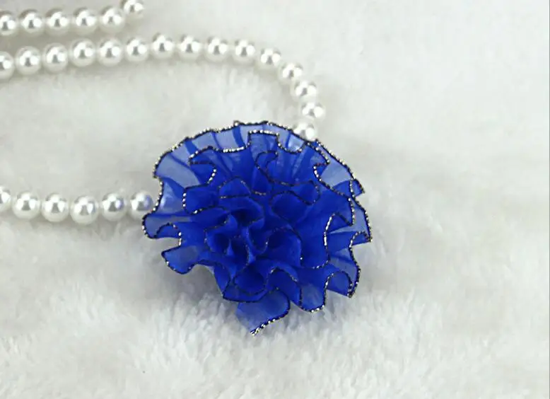 

20 Colors 2.1" Gold Lined Chiffon Flower Organza Rosette Flower Flat Back For Hair Accessories 100pcs/lot