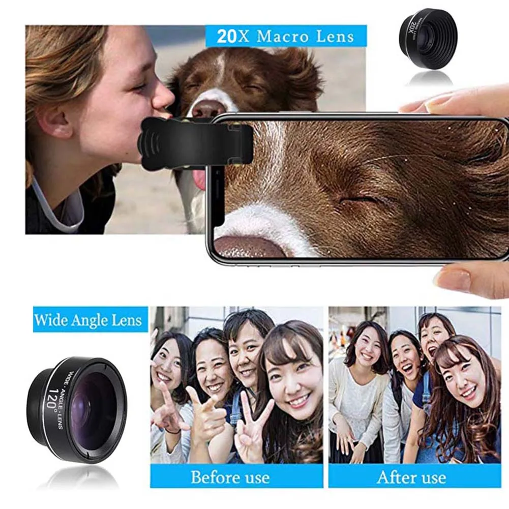 

New Hot Professional Camera Lens Kit Telephoto Macro Wide Angle Lenses Tripod Set