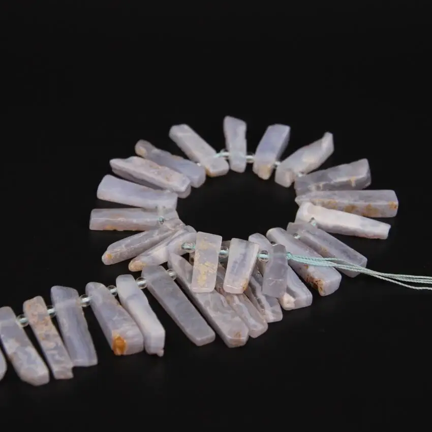 Бусины Из Натурального фиолетового халцедона с отверстиями 15 5 дюйма | Украшения