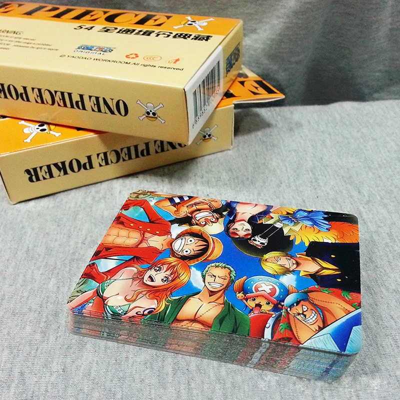 54 шт./компл. цельные Фигурки Коллекция обезьянка D. Luffy Poker Card & Roronoa Zoro игральные