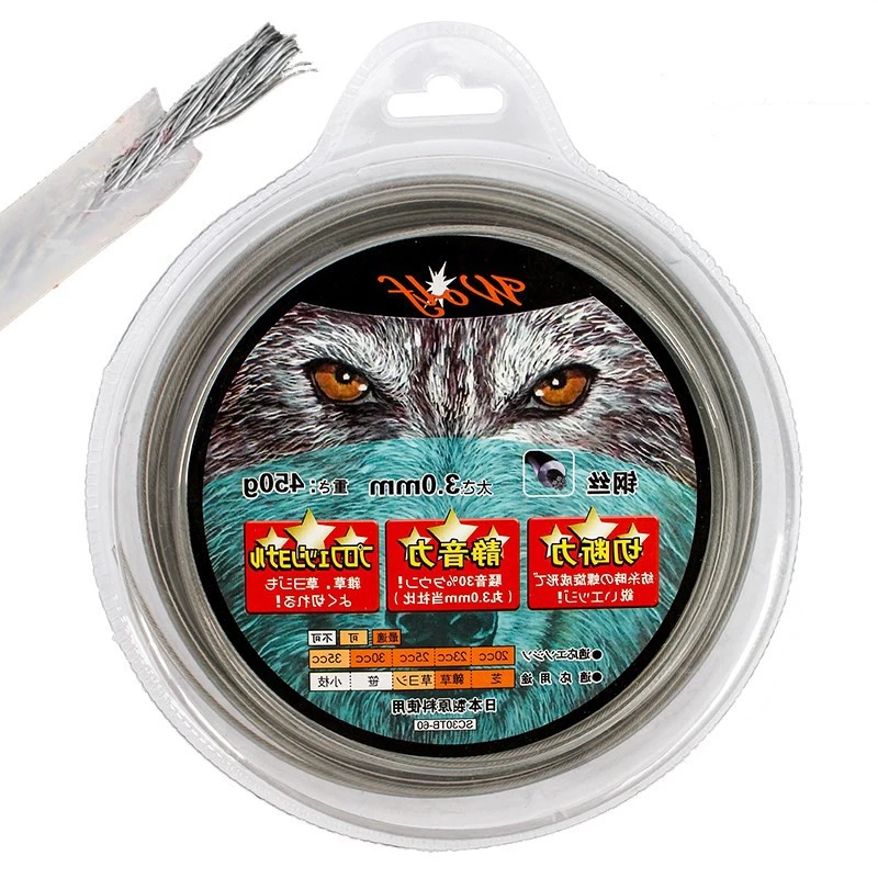 3.0mm Professional Mowing Nylon Steel lines Trimmer line Rope Brush Grass Cutter trimmer Line Wire Lawn Mower Accessory | Инструменты