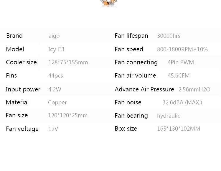 Aigo E4 PC Вентилятор охлаждения процессора кулер 4 тепловые трубки кулер процессора вентилятор Радиатор алюминиевый радиатор кулер процессора Для LGA775/1155/1156/1366/AMD