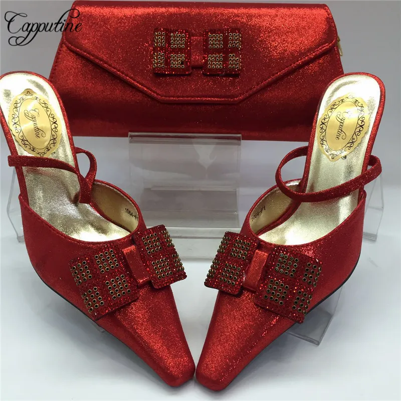 Capputine/Новое поступление комплект из женской обуви и сумочки в африканском стиле
