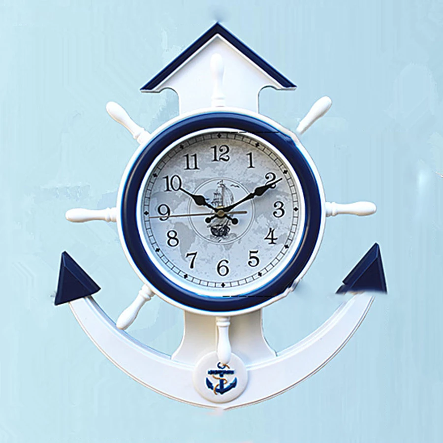 Винтажные настенные часы с парусником современный дизайн бесшумные 3D механизмом