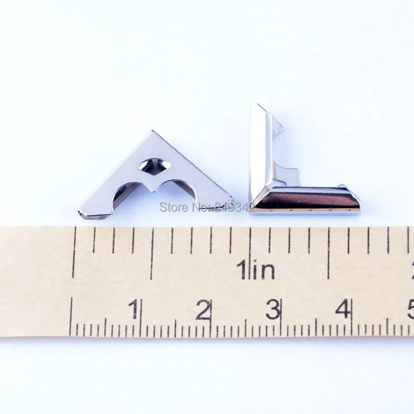 Бесплатная идентификация, Серебряный тональный Бронзовый альбом, скрапбукинг, альбомы, меню, папки, угловые протекторы (подходит для толщины 2 мм) 16x23 мм