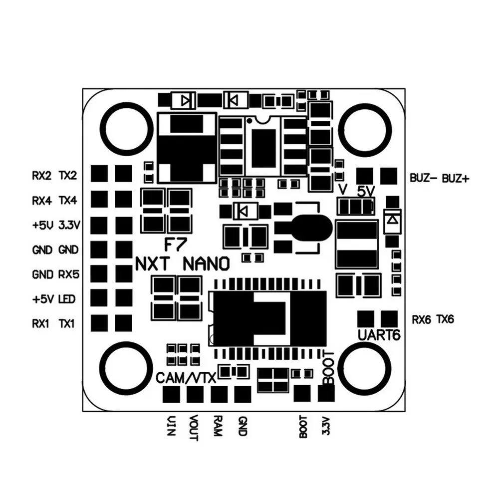 F7 NXT NANO Контроллер полета W/ICM20608 32K встроенное OSD 5 в 3A BEC 20x20 мм для RC гоночного дрона