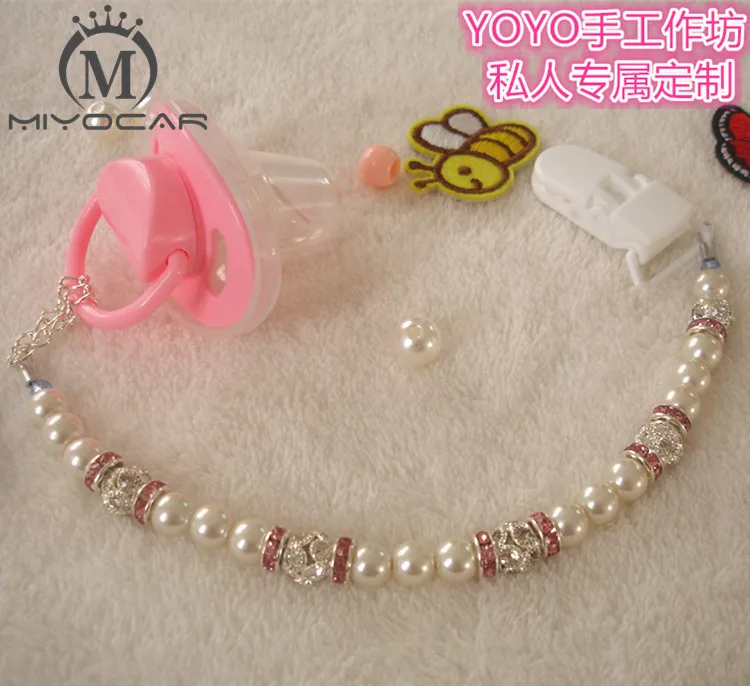 MIYOCAR ручной работы прекрасный кристаллический жемчуг бисер держатель с зажимом