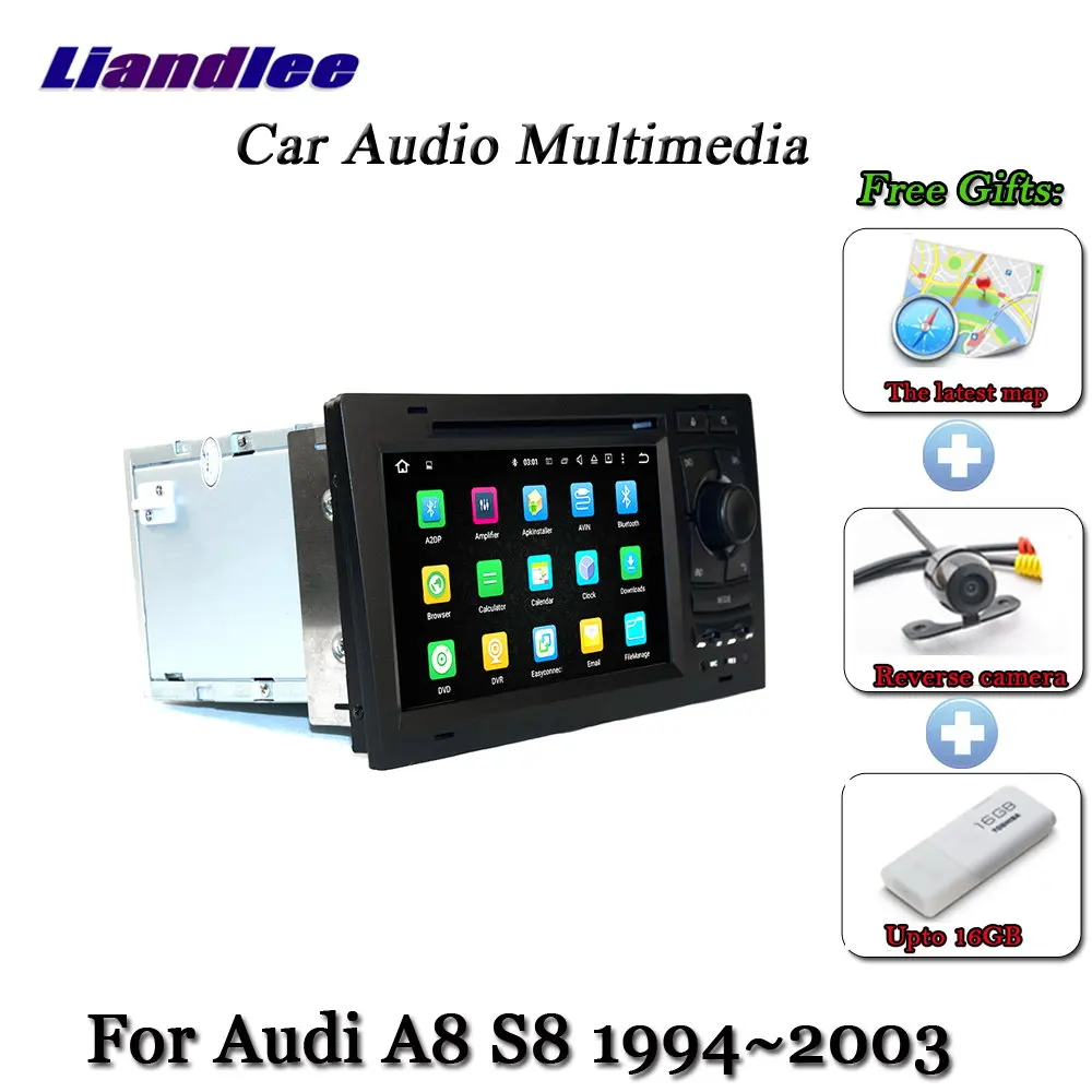 Standard Liandlee автомобильный Android 7,1 для Audi A8 S8 D2 4D 1994~ 2003 Радио DVD ТВ Carplay камера gps-навигатор BT экран мультимедиа - Цвет: Standard