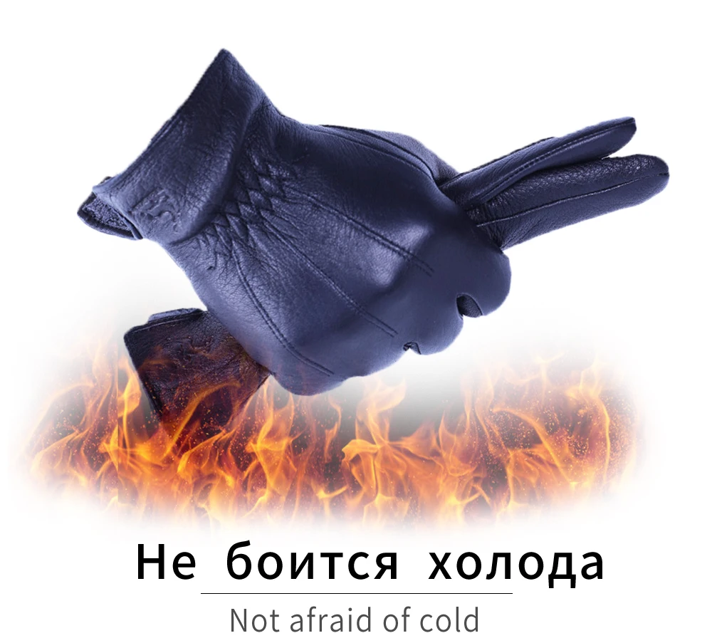 Joolscana перчатки из натуральной кожи мужские зимние перчатки теплые черные перчатки из козьей кожи Для Вождения Прочные Перчатки для мотоцикла