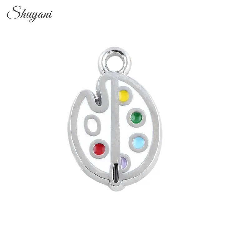 20 шт./лот новейшие металлические художники палитра красок подвески подходит для