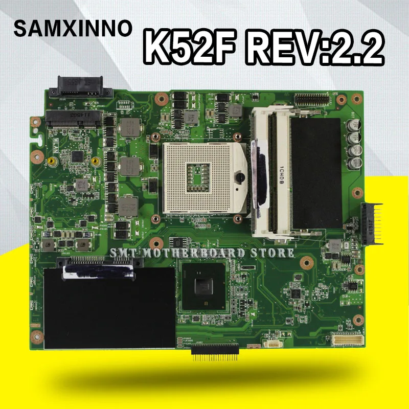 Материнская плата K52F HM55-REV: 2,2 ОЗУ для ASUS X52F A52F K52J материнская плата для ноутбука K52F тест материнской платы ОК