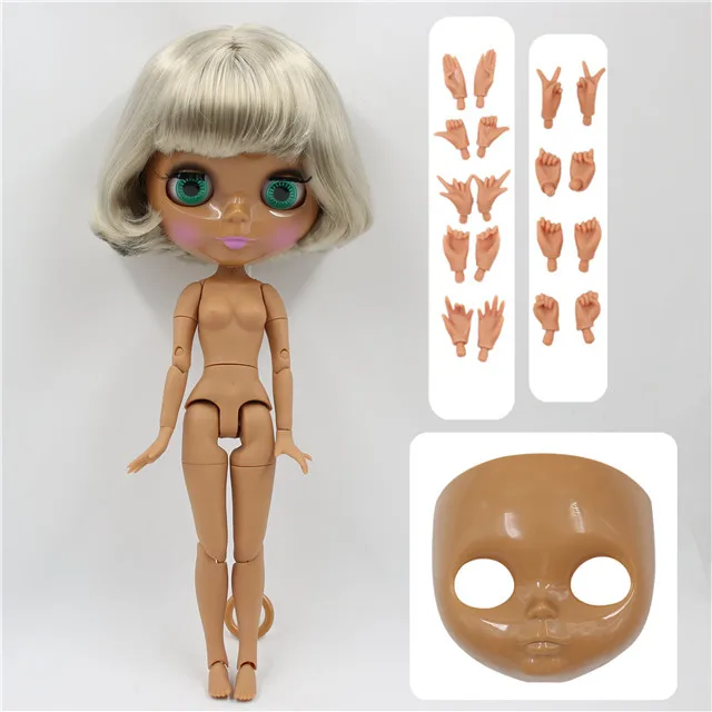 shiny face Ледяная фабрика blyth кукла 1/6 BJD Специальное предложение Специальная цена, лицевая сторона и руки AB как подарки - Цвет: shiny face