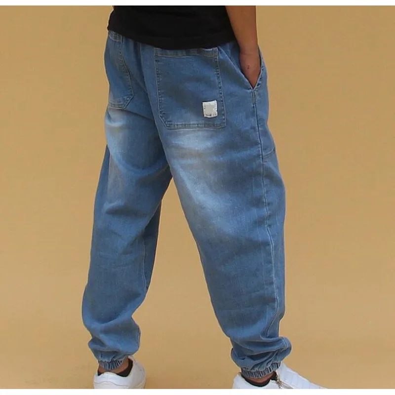 Мужские джинсовые брюки мешковатые штаны в стиле хип хоп с корсетом