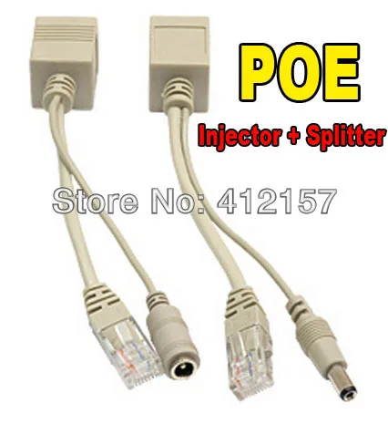 

Пассивный PoE кабель инжектора Power Over Ethernet инжектор сплиттер адаптер 5,5*2,1 мм вилка для безопасности CCTV IP Сетевая камера видеорегистратор