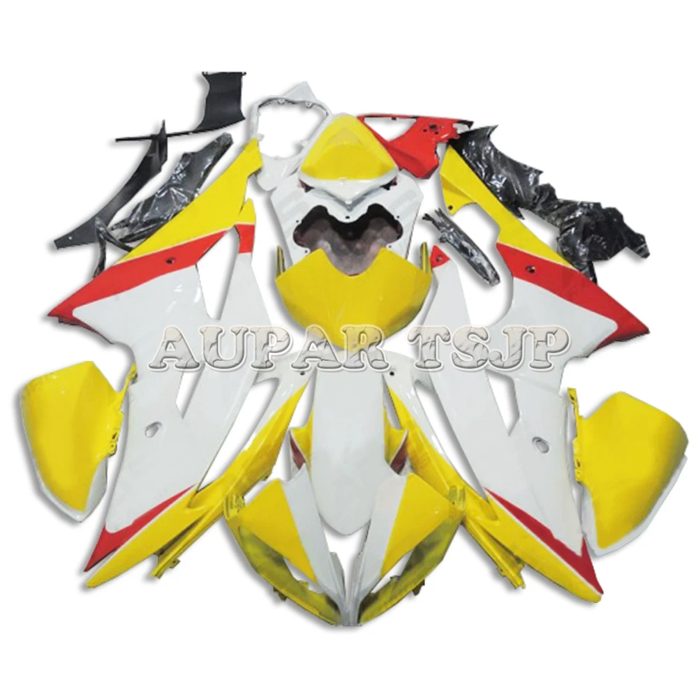 

White Yellow and Red Stripe Hulls For Yamaha 2008 09 10 11 12 13 2014 15 2016 YZF-600 R6 ABS Injection Cowlings Plastic Panels