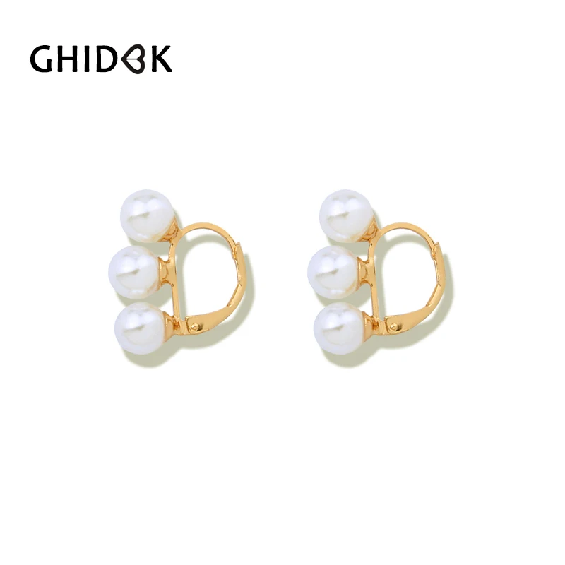 GHIDBK винтажные золотые маленькие грушевидные серьги кольца для женщин элегантные